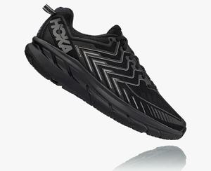 Hoka One One Men's OV Clifton Road Running Shoes Black Canada Store [VNEPT-2685]